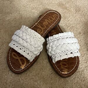 Sam Edelman - Women's White Braided Slide Sandals - size 8